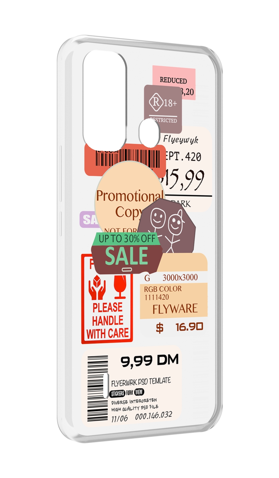 

Чехол MyPads скидочные-купоны-принт для ITEL A49 / A58 / A58 Pro, Прозрачный, Tocco