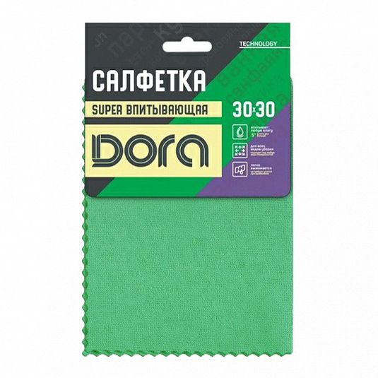 Салфетка Dora Super впитывающая микрофибра 30 х 30 см в ассортименте цвет по наличию 479₽