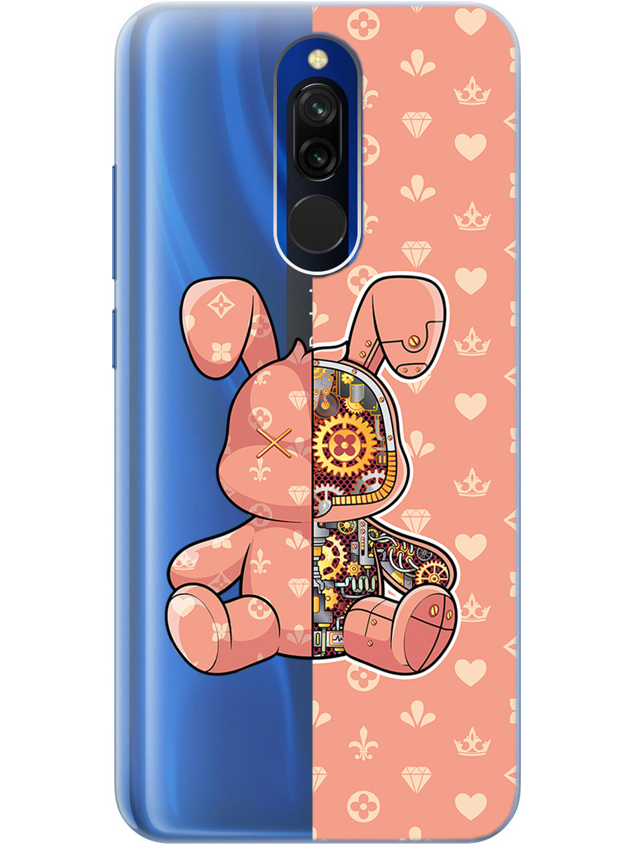 

Силиконовый чехол на Xiaomi Redmi 8 с принтом "Персиковый Кролик с механизмом", Прозрачный;бежевый;оранжевый, 722204571