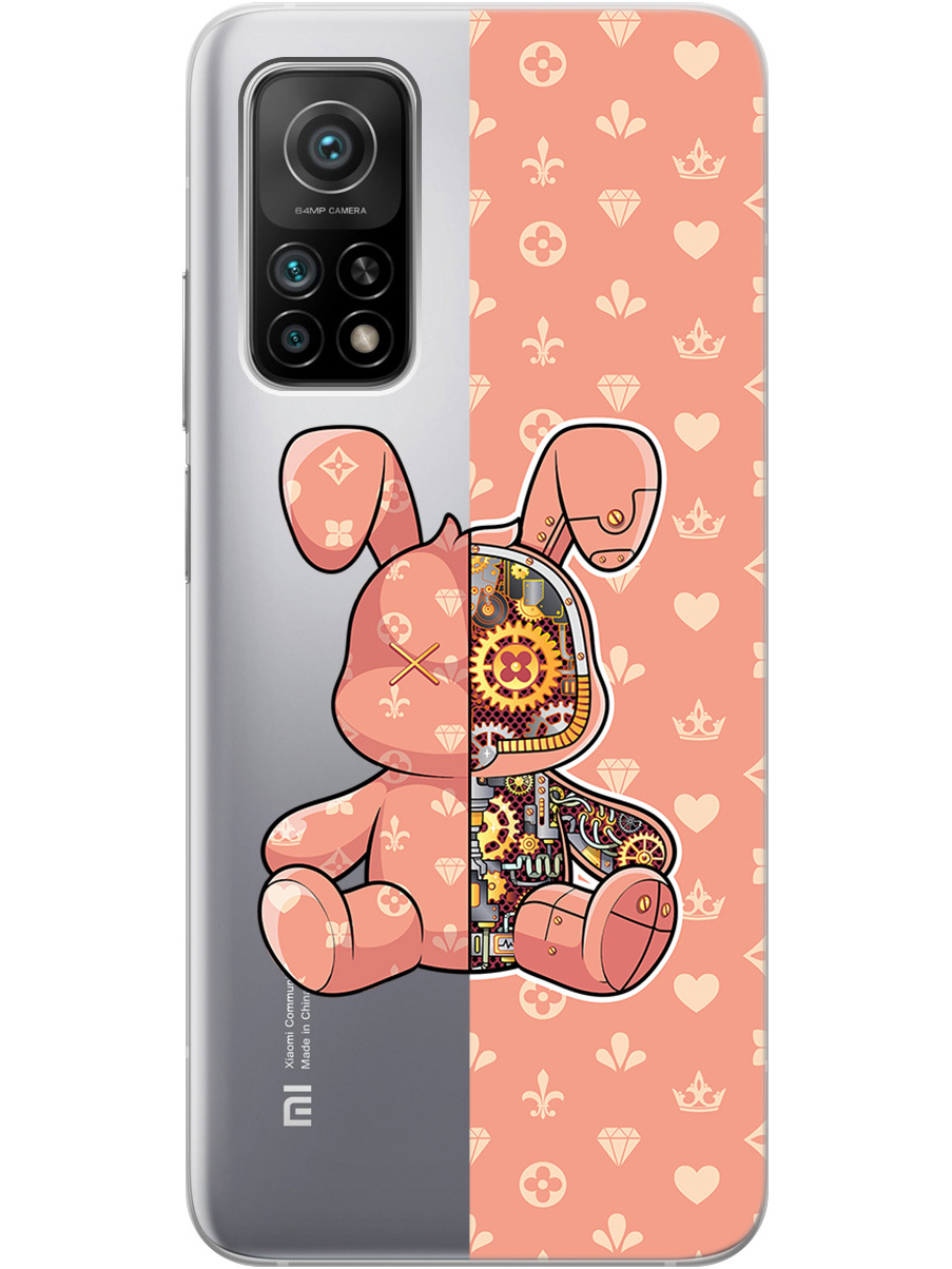 

Силиконовый чехол на Xiaomi Mi 10T / 10T Pro с принтом "Персиковый Кролик с механизмом", Прозрачный;бежевый;оранжевый, 724124371