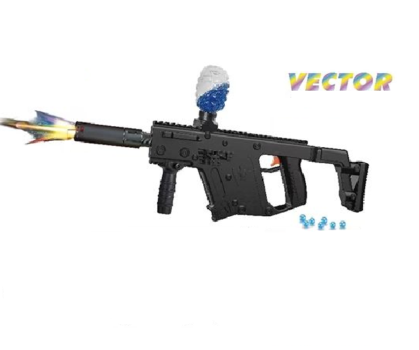 Игрушечный пулемет Vector электрический бластер с орбизами черный