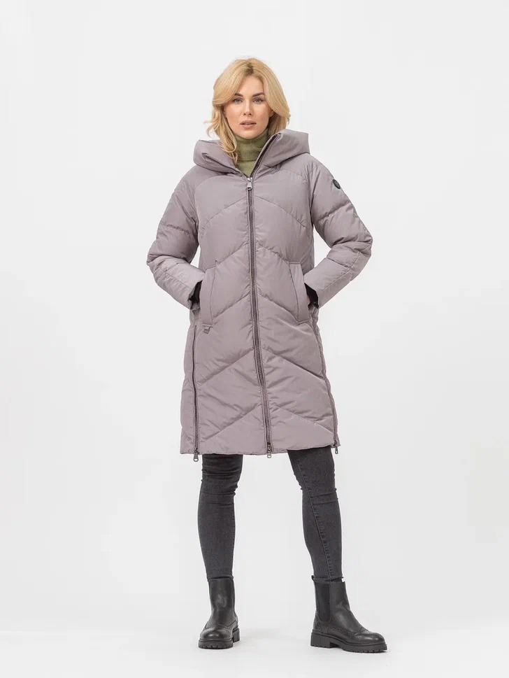 

Пуховик женский Avi A-15001-140 серый 42 EU, A-15001-140