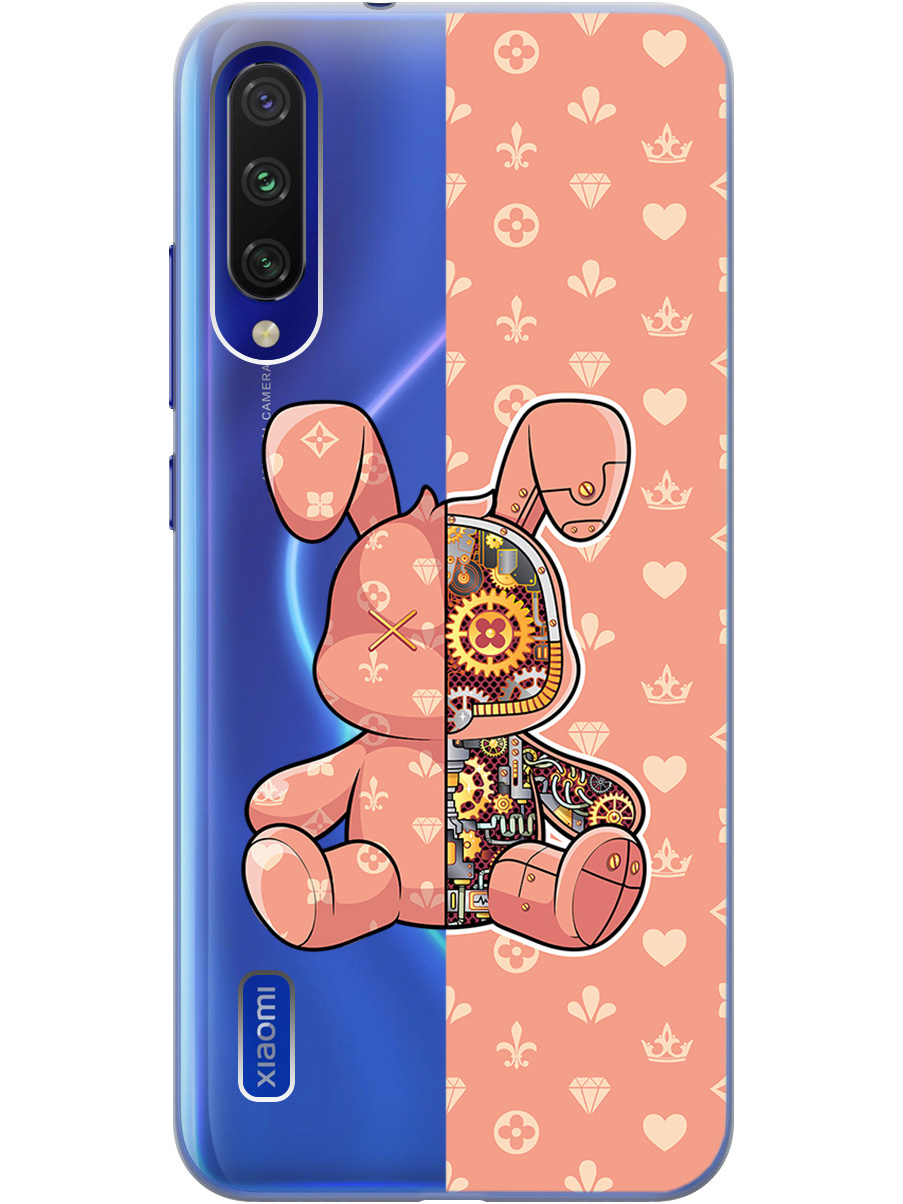 

Силиконовый чехол на Xiaomi Mi A3 / CC9e с принтом "Персиковый Кролик с механизмом", Прозрачный;бежевый;оранжевый, 721701071
