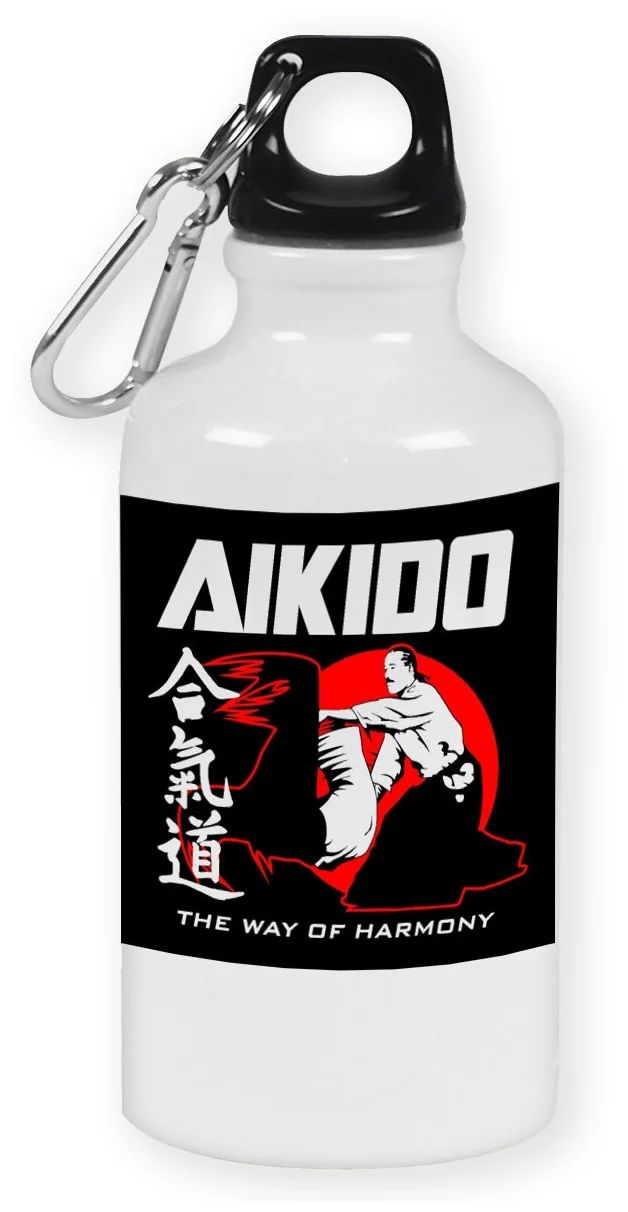 Бутылка спортивная CoolPodarok Aikido (Айкидо)