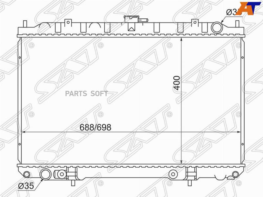 

SAT Радиатор NISSAN TINO SR20/AVENIR/EXPERT SR/YD20 98-