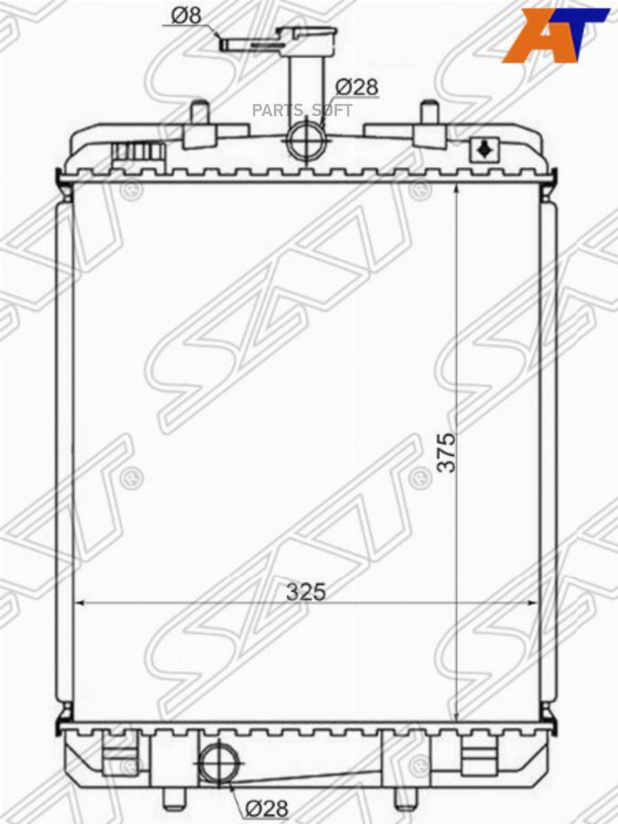 

SAT Радиатор CITROEN C1/PEUGEOT 107/TOYOTA AYGO 1.0 05-
