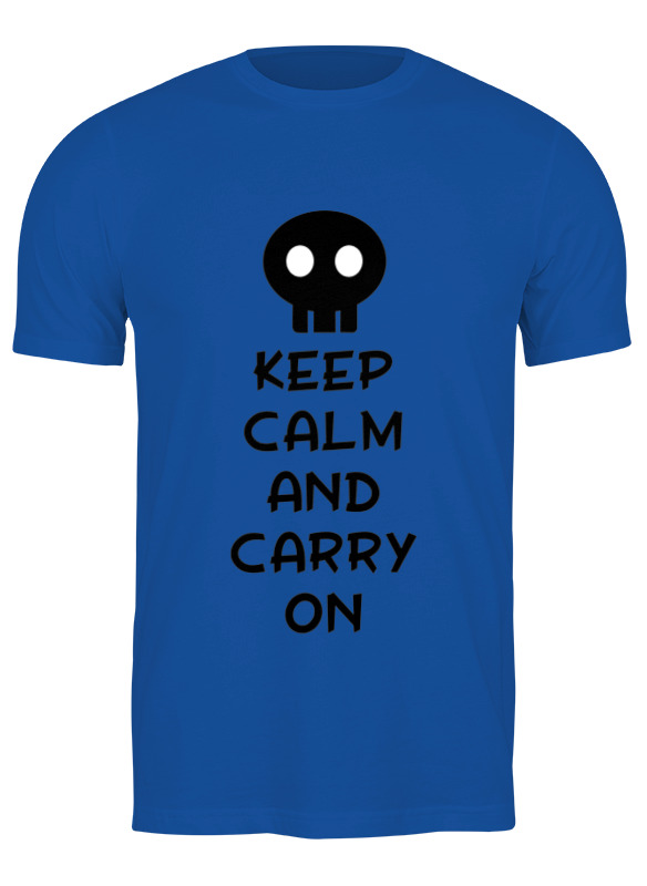 

Футболка мужская Printio Keep calm and carry on синяя 3XL, Синий, Keep calm and carry on