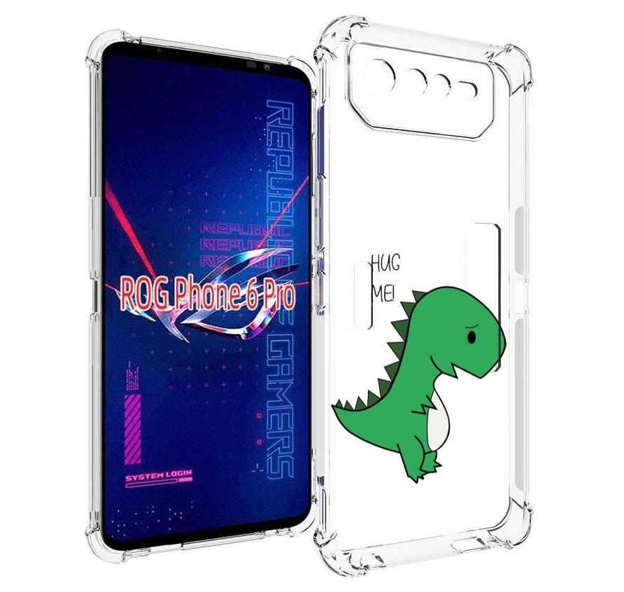 

Чехол MyPads динозаврик для Asus ROG Phone 6 Pro, Прозрачный, Tocco