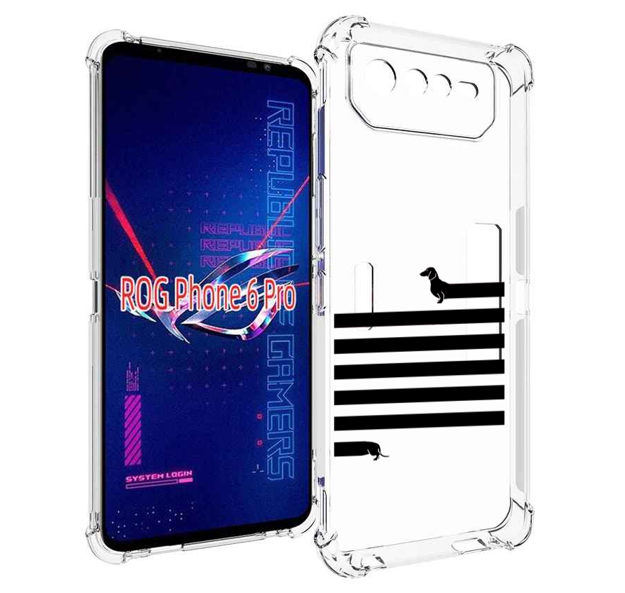 

Чехол MyPads длинная-такса для Asus ROG Phone 6 Pro, Прозрачный, Tocco