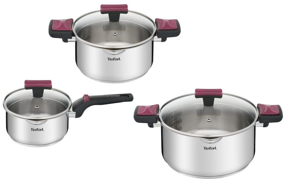 фото Набор посуды tefal cook&clip g723s674 6 предметов 1;5/2;9/5 л; 16/20/24 см