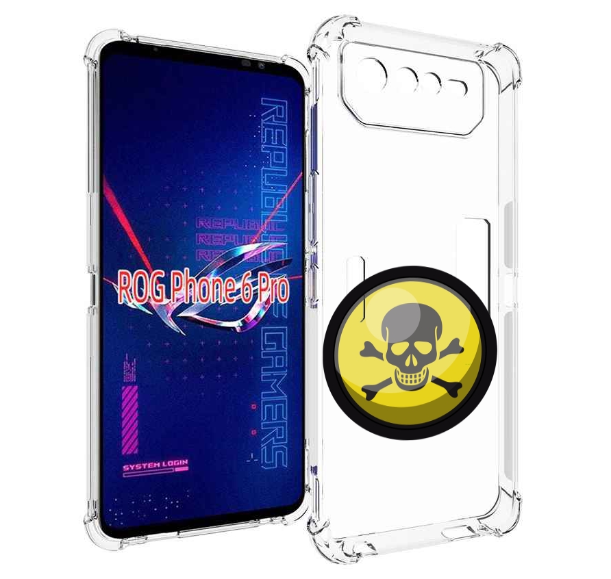

Чехол MyPads желтый-череп для Asus ROG Phone 6 Pro, Прозрачный, Tocco