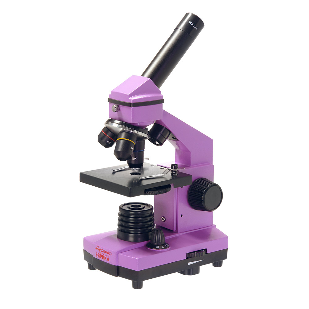 Микроскоп школьный в кейсе Эврика 40х-400х Микромед 25448 микроскоп школьный микромед эврика 40х 400х в кейсе аметист