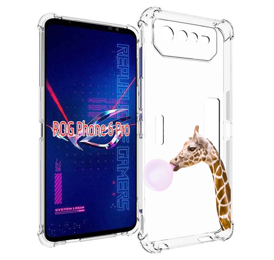 

Чехол MyPads жираф-с-жвачкой для Asus ROG Phone 6 Pro, Прозрачный, Tocco
