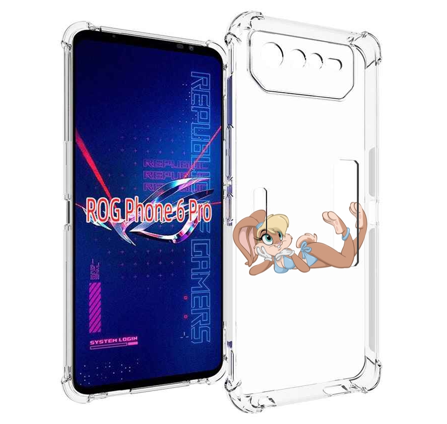 Чехол MyPads зайка-в-купальнике для Asus ROG Phone 6 Pro