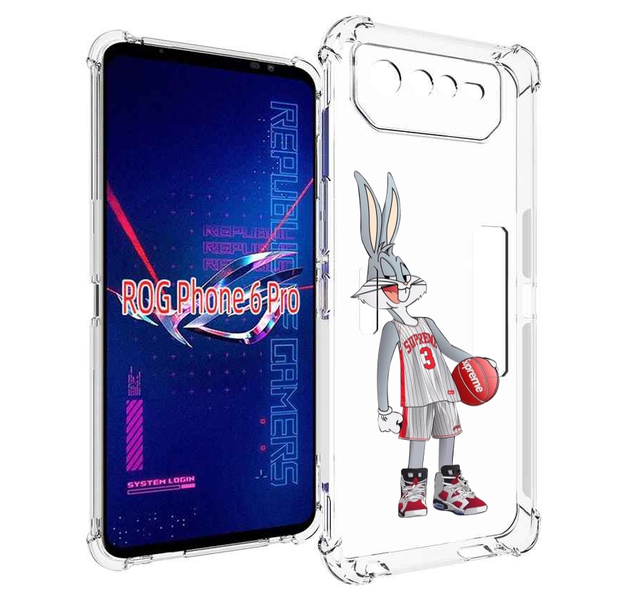 

Чехол MyPads заяц-баскетболист женский для Asus ROG Phone 6 Pro, Прозрачный, Tocco