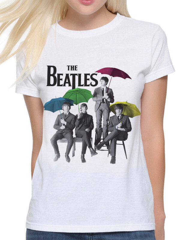 

Футболка женская Dream Shirts The Beatles 709230111 белая M, The Beatles 709230111