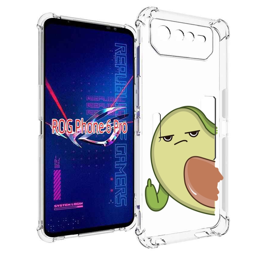 

Чехол MyPads злой-авокадо для Asus ROG Phone 6 Pro, Прозрачный, Tocco