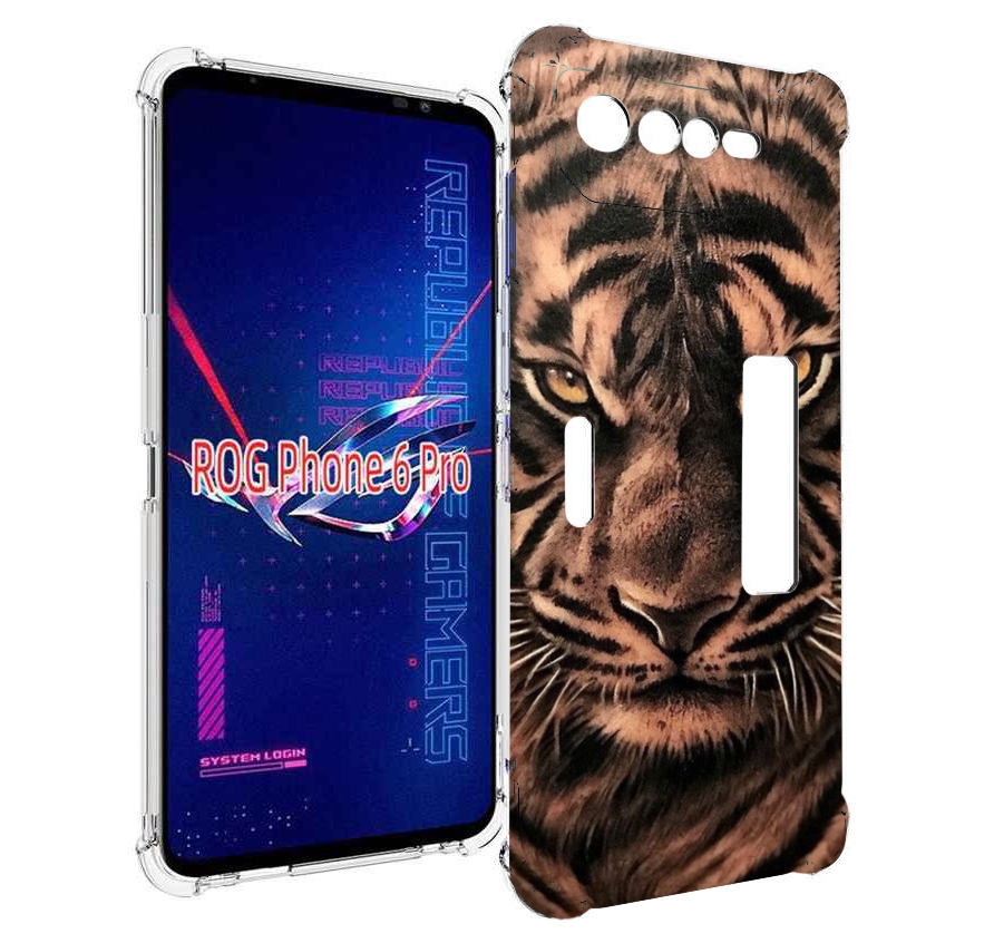 

Чехол MyPads злой-большой-тигр для Asus ROG Phone 6 Pro, Прозрачный, Tocco