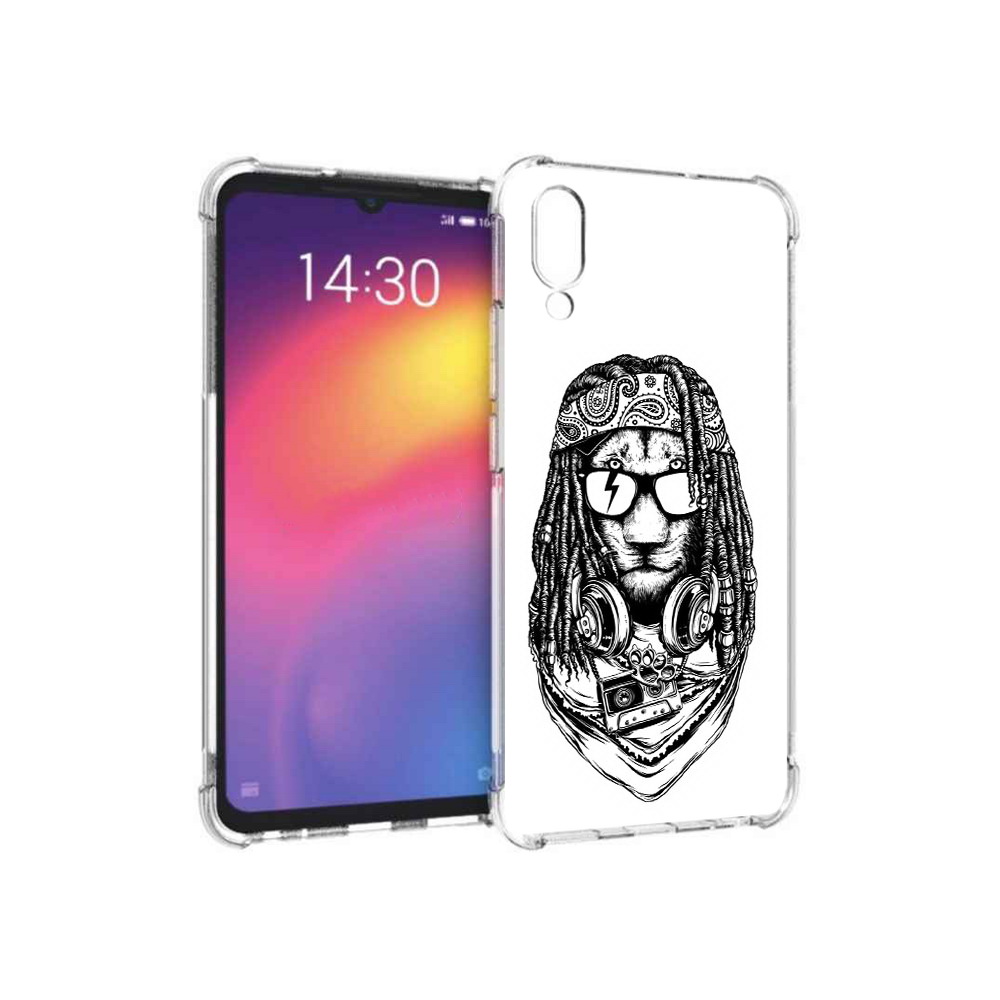 

Чехол MyPads Tocco для Meizu Note 9 дреды льва (PT134513.88.338), Прозрачный, Tocco