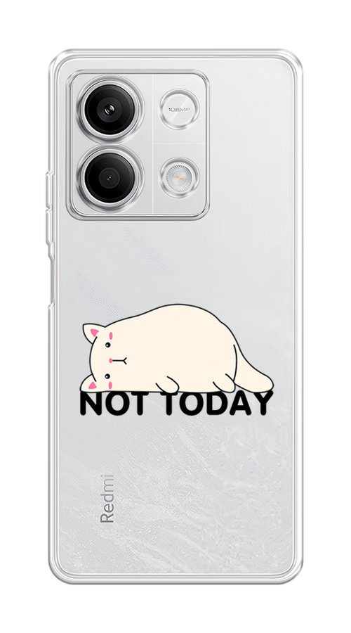 

Чехол на Xiaomi Redmi Note 13 5G "Cat not today", Белый;розовый;черный, 320050-1