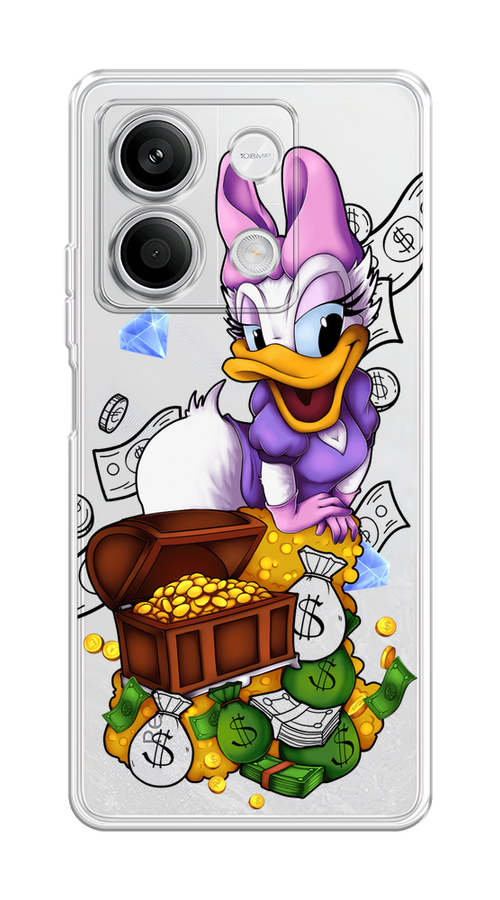 

Чехол на Xiaomi Redmi Note 13 5G "Rich Daisy Duck", Коричневый;белый;фиолетовый, 320050-1