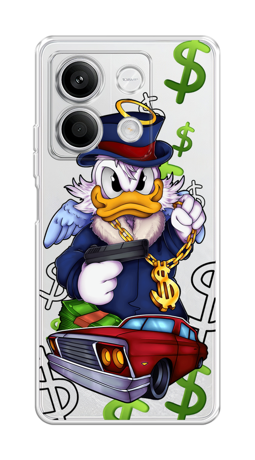 

Чехол на Xiaomi Redmi Note 13 5G "Scrooge McDuck with a Gold Chain", Красный;синий;белый, 320050-1