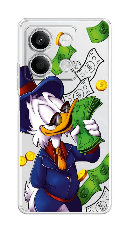 

Чехол на Xiaomi Redmi Note 13 5G "Scrooge McDuck with Money", Синий;зеленый;белый, 320050-1