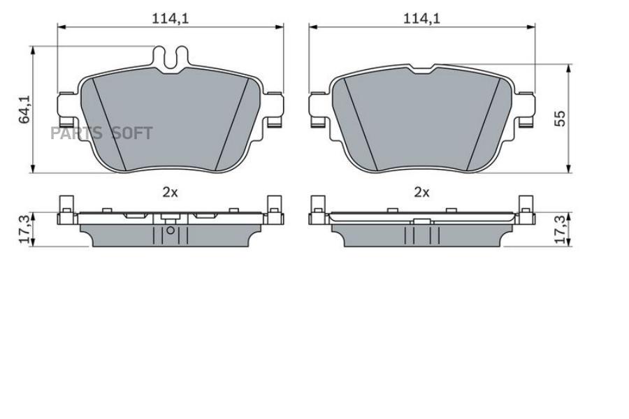 

Тормозные колодки Bosch задние дисковые 986424845