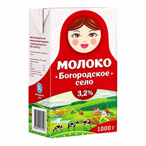

Молоко Богородское село ультрапастеризованное 3,2% 1 л