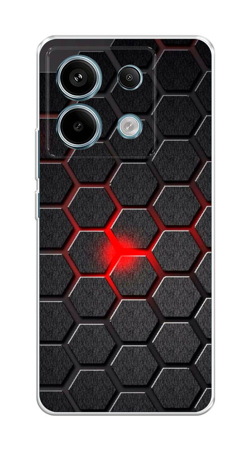

Чехол на Xiaomi Redmi Note 13 Pro 5G "Соты красные", Красный;черный;серый, 320150-1