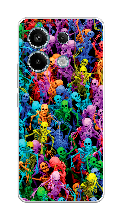 

Чехол на Xiaomi Redmi Note 13 Pro 5G "Вечеринка скелетов", Фиолетовый;желтый;оранжевый, 320150-1