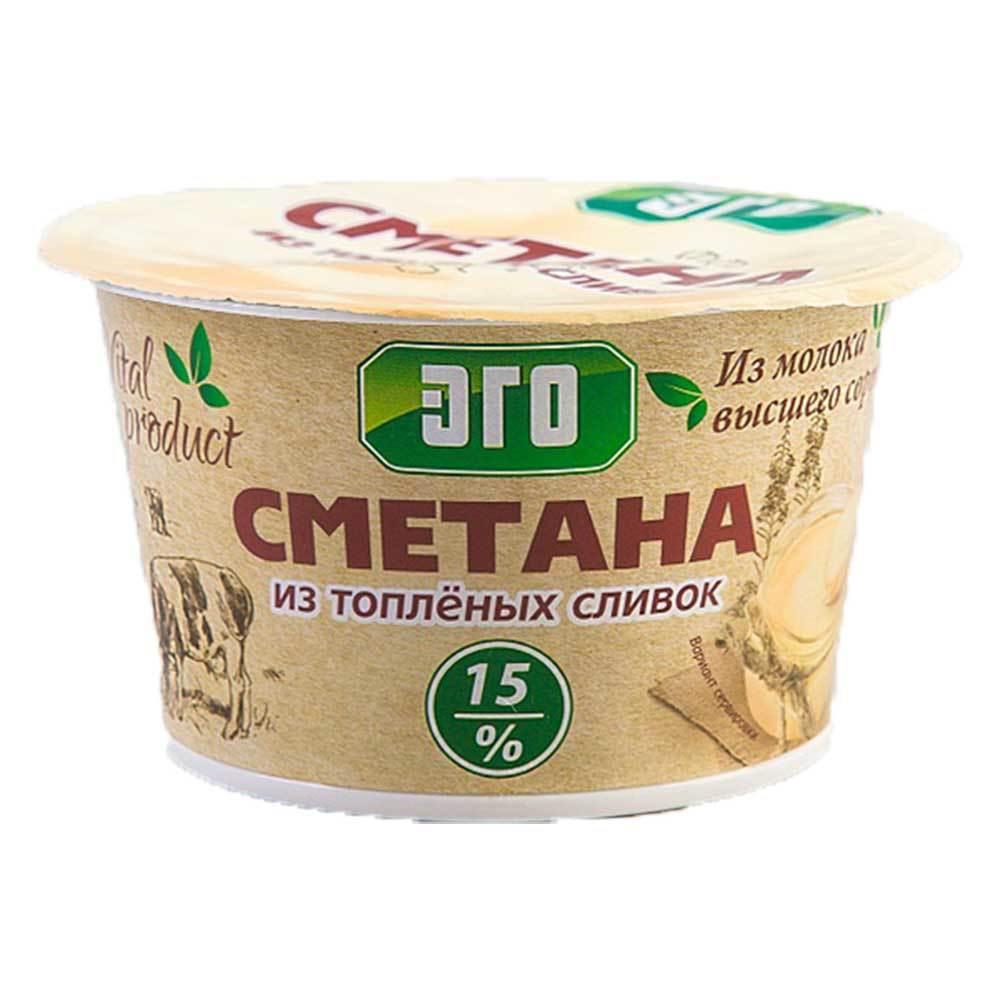 

Сметана Эго из топленых сливок 15% 180 г