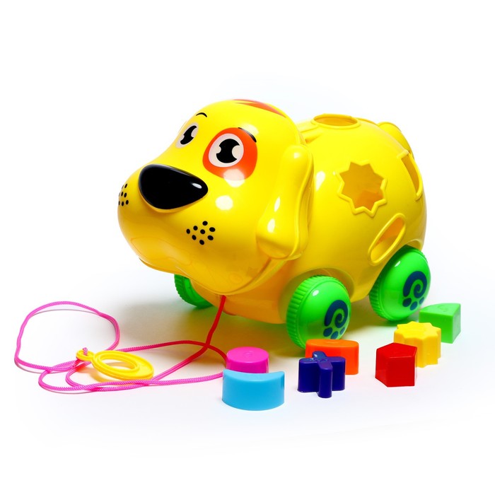 

Игрушка-каталка Песик, с сортером, Разноцветный, "Песик", с сортером