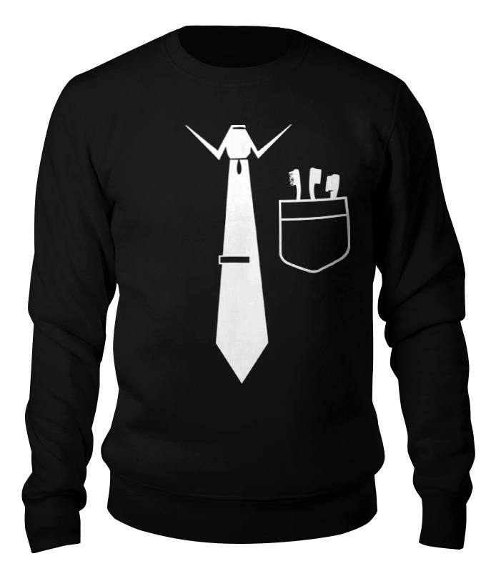 

Свитшот унисекс Printio Смокинг черный 2XL, Смокинг