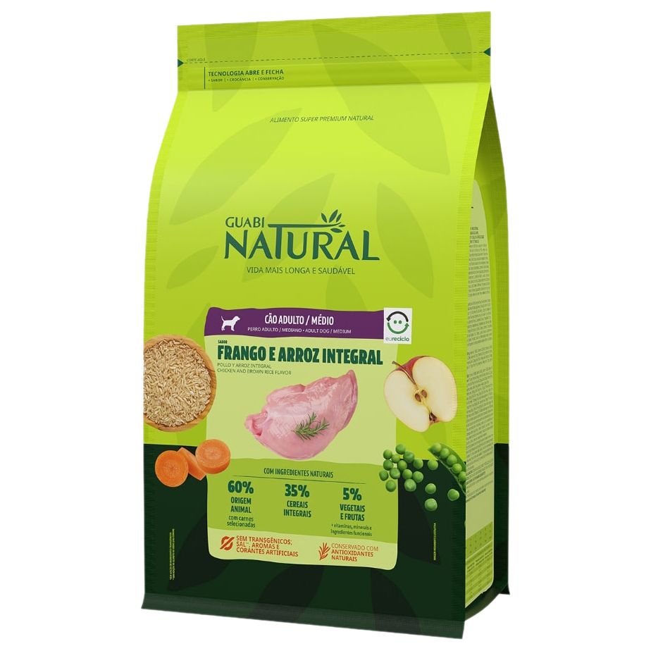 

Сухой корм для средних собак Guabi Natural Dog с цыпленком и коричневым рисом, 20 кг