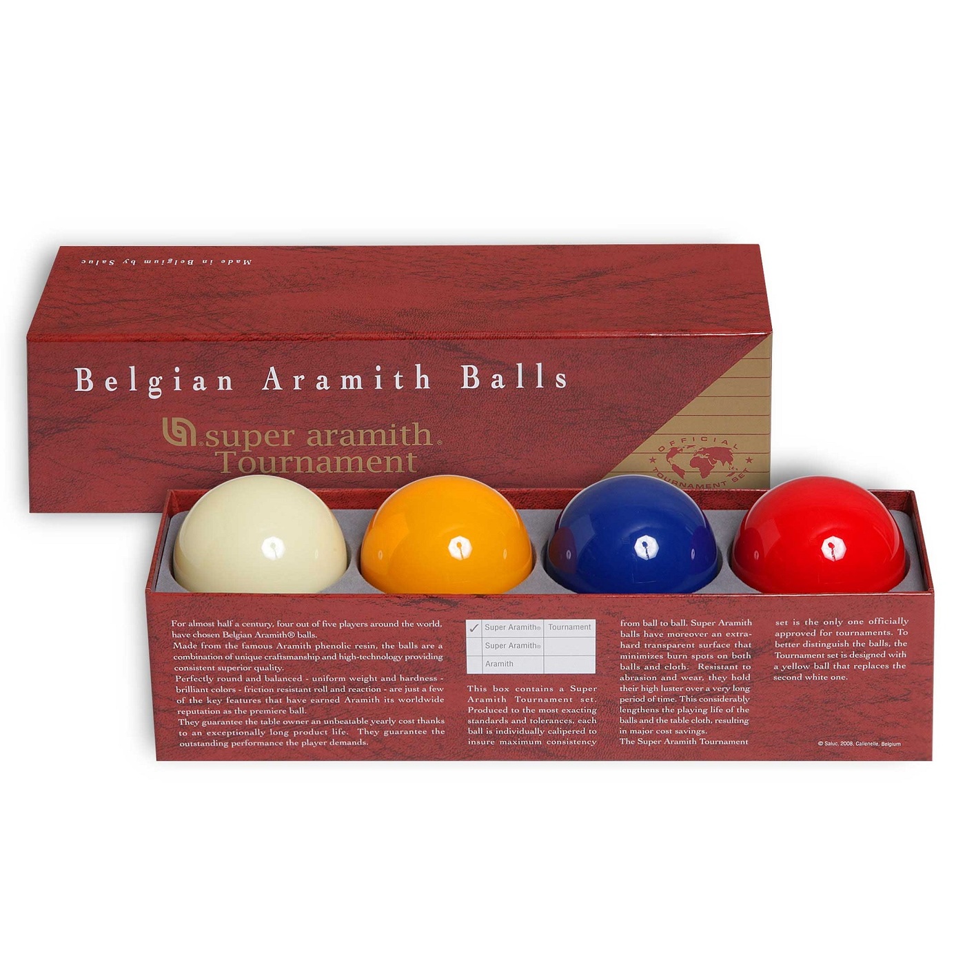 

Шары Super Aramith Tournament Carom 61,5мм 4шара, Tournament Carom