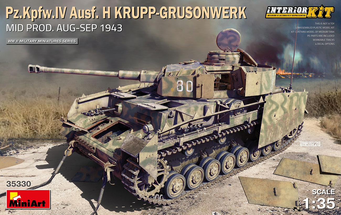 

Сборная модель MiniArt 1/35 Немецкий танк Pz.Kpfw.IV Ausf.H Krupp-Grusonwerk