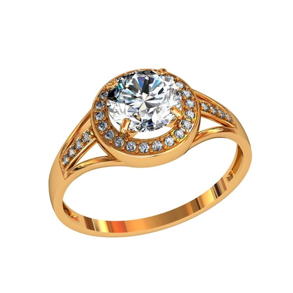 

Кольцо из серебра с фианитом р. 19 Yahont 240658, 240658