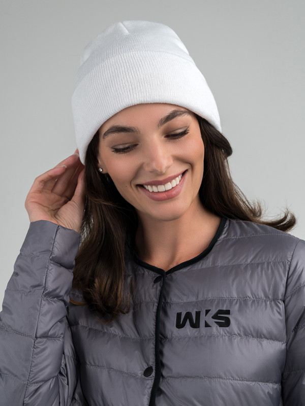

Шапка бини унисекс WKS Adventure2 белая, One Size, Шапка-бини теплая