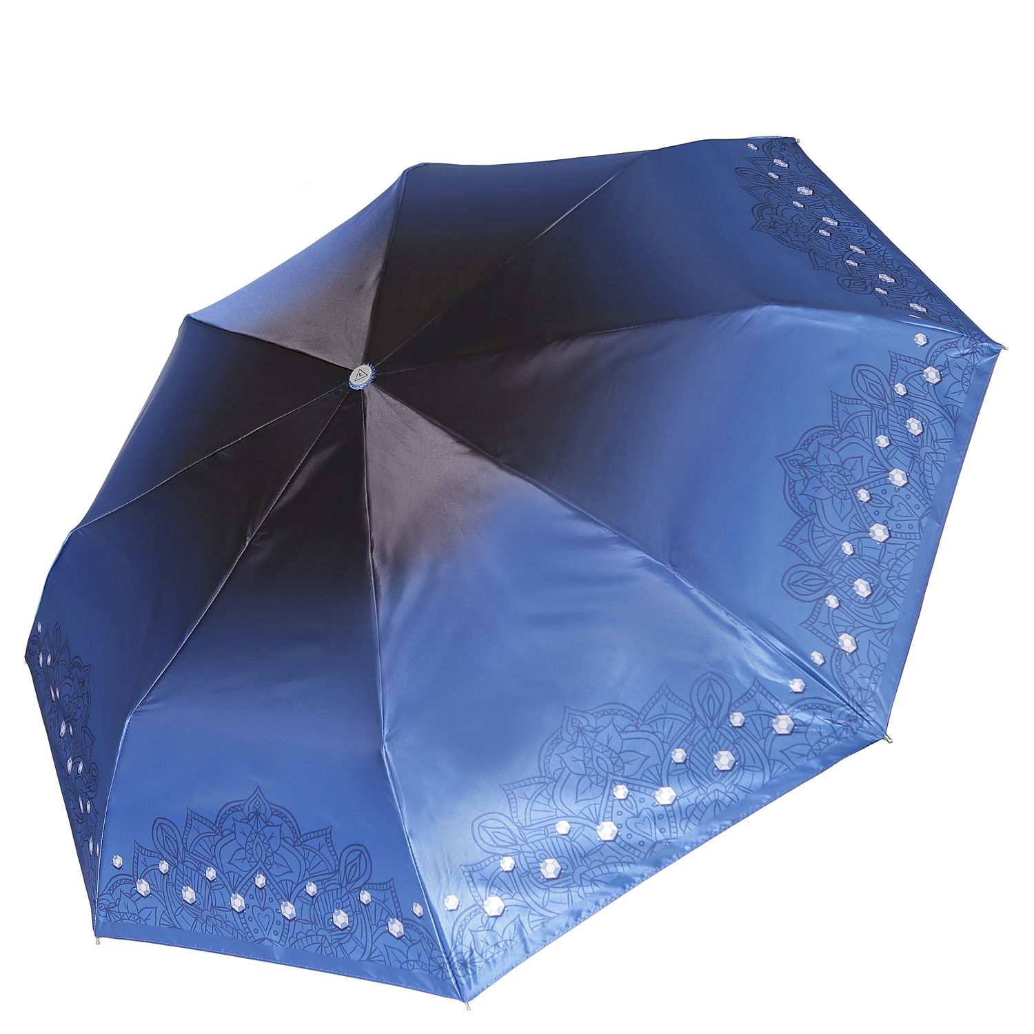 Зонт складной женский автоматический FABRETTI L-20125-8, синий