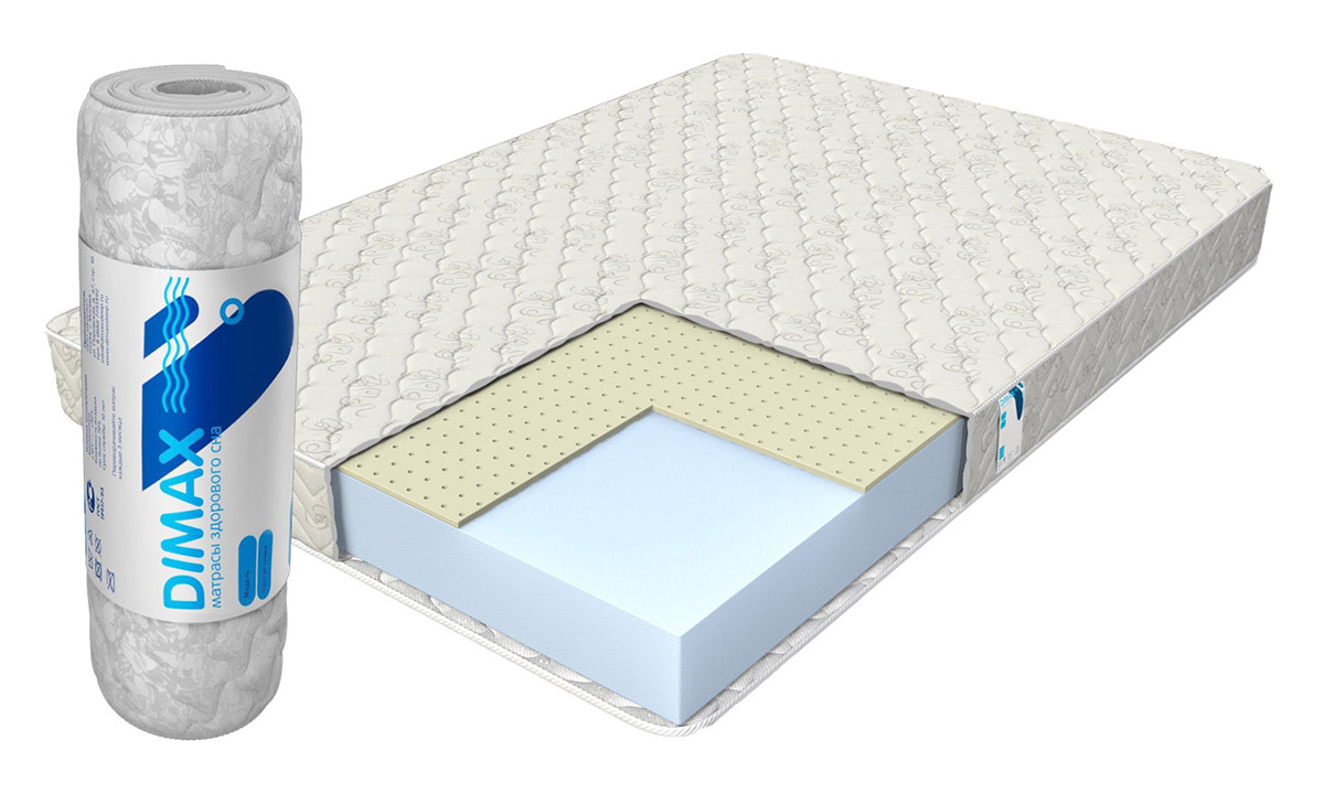 

Матрас ортопедический беспружинный DIMAX Практик Чип Ролл 14 латекс 115х200, Практик Чип Ролл 14 латекс