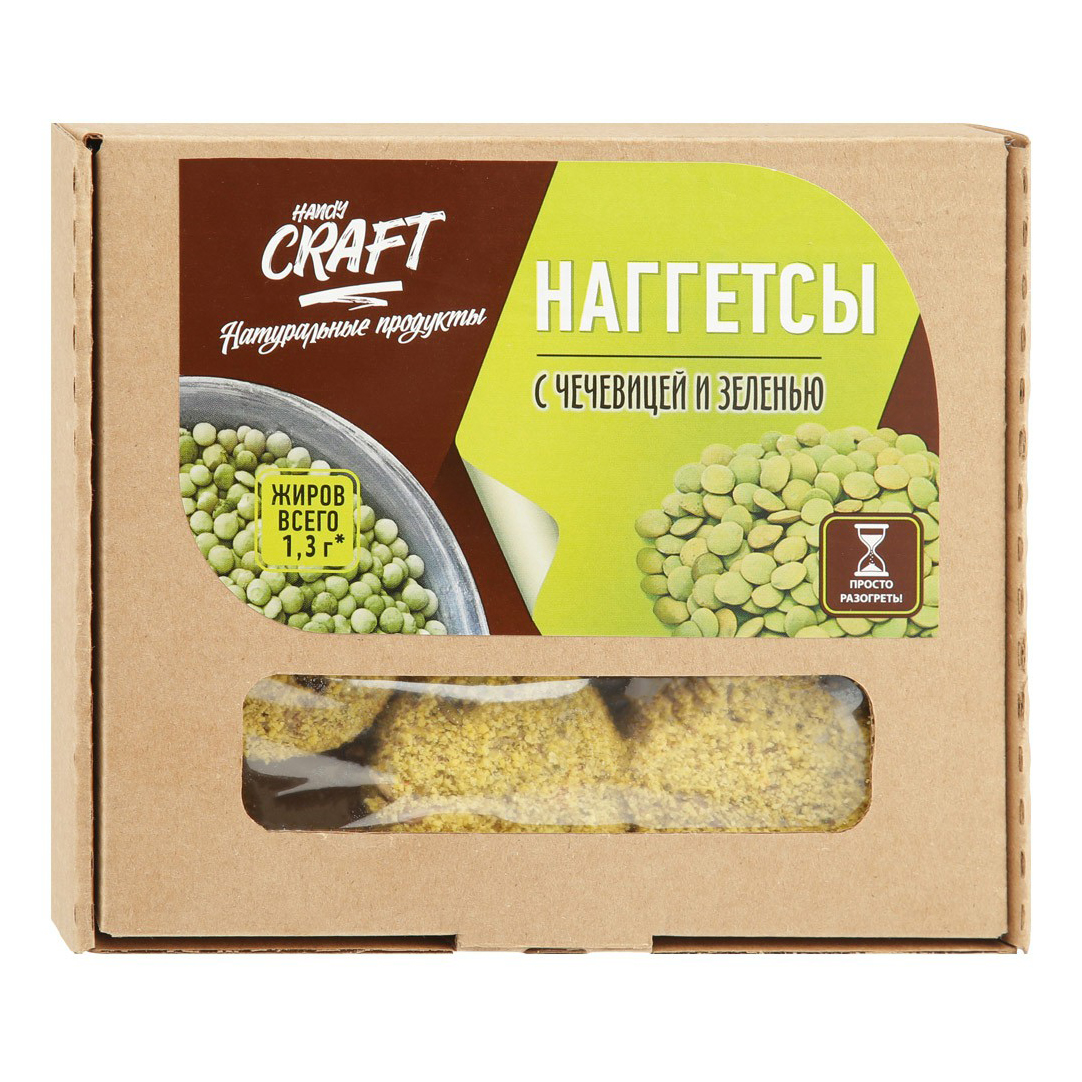 

Наггетсы овощные HandyCraft чечевичные с зеленью, 280 г