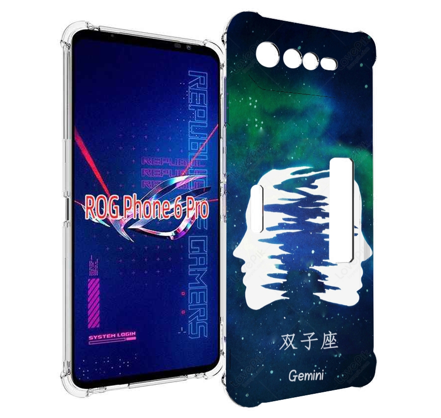 

Чехол MyPads знак зодиака близнецы 6 для Asus ROG Phone 6 Pro, Прозрачный, Tocco