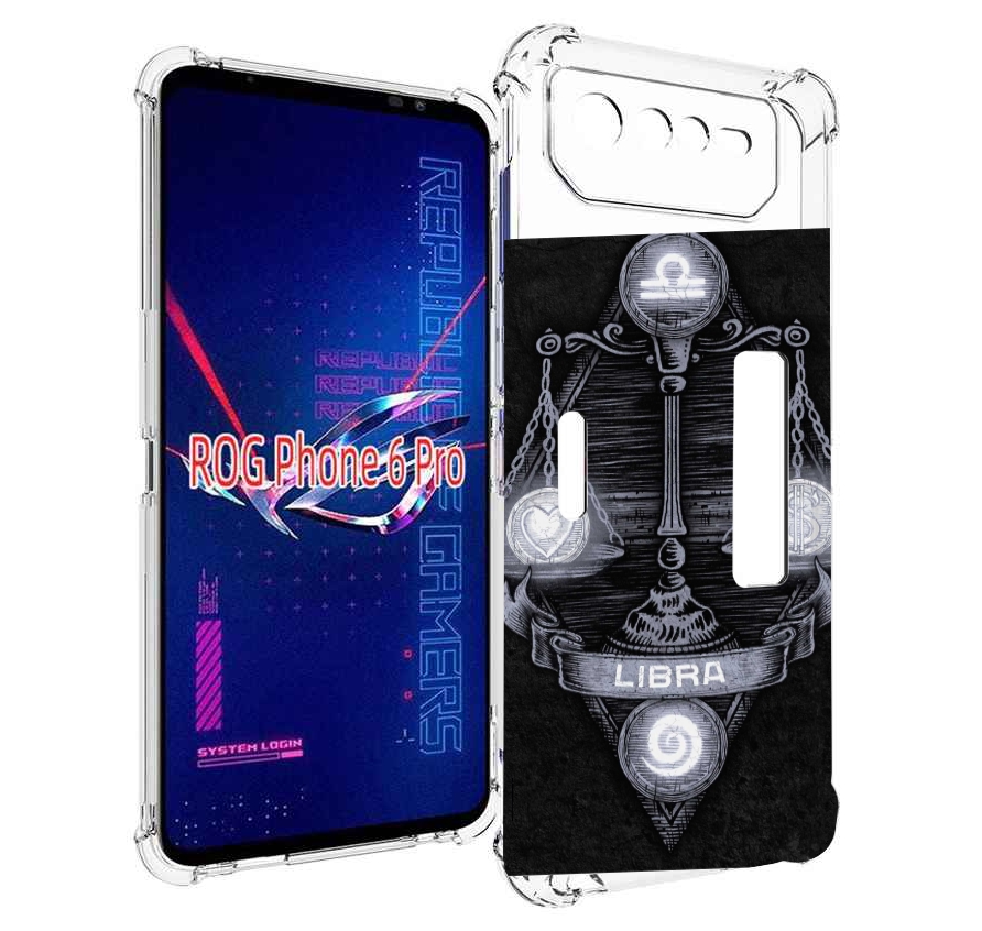 

Чехол MyPads знак зодиака весы 2 для Asus ROG Phone 6 Pro, Прозрачный, Tocco