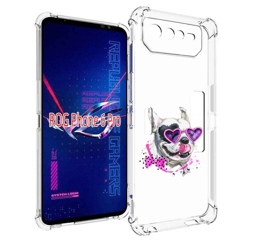 

Чехол MyPads акварельный пёс для Asus ROG Phone 6 Pro, Прозрачный, Tocco
