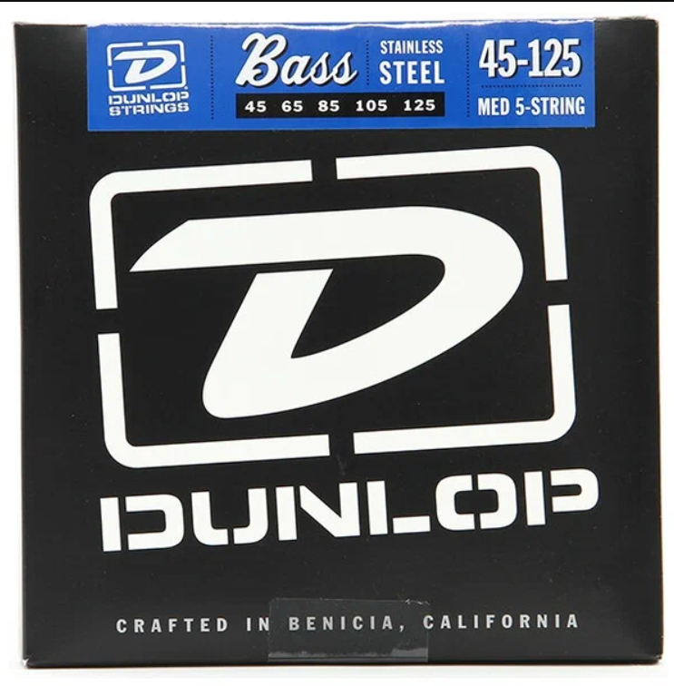

Dunlop Dbn Nickel Plated Steel Bass 45-125 5 Strings струны для 5-струной бас-гитары