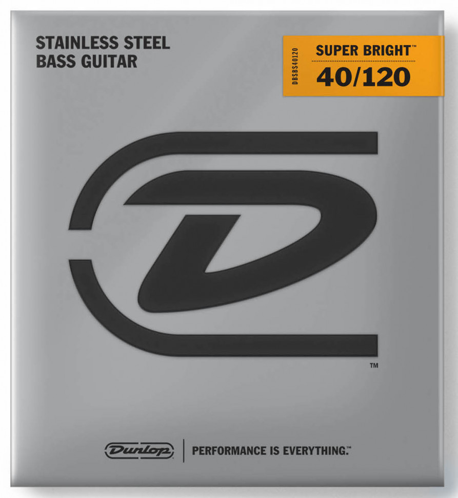 фото Dunlop dbsbs super bright steel bass 40-120 5 strings струны для 5-струнной бас-гитары