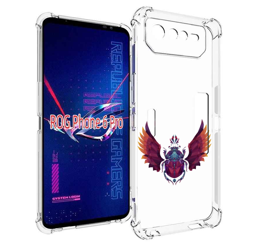 

Чехол MyPads алмазный скоробей для Asus ROG Phone 6 Pro, Прозрачный, Tocco