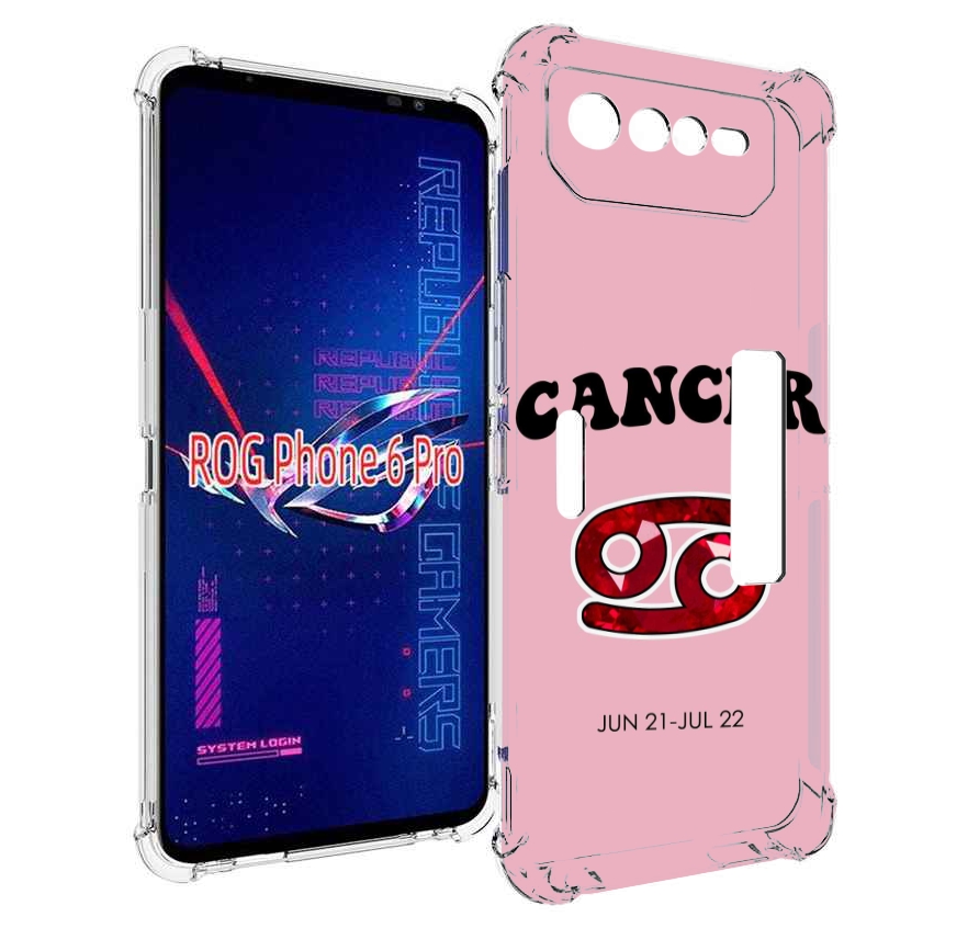 

Чехол MyPads знак зодиака рак 1 для Asus ROG Phone 6 Pro, Прозрачный, Tocco