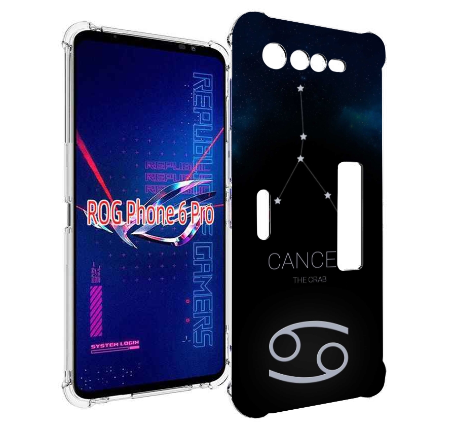 

Чехол MyPads знак зодиака рак 2 для Asus ROG Phone 6 Pro, Прозрачный, Tocco